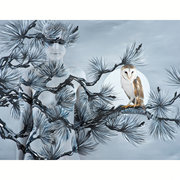 Birds Of Prey - Oriental Fir With Owl.  
3 editions - 140x104cm.
10 editions - 120x90cm.
10 editions - 80x62cm.