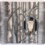 Owl in Woods NEW 166cm x 121cm 