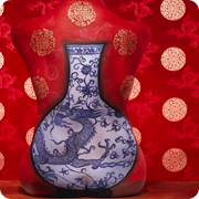 Ming Bottle Vase  -  110x110cm